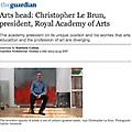 Arts head: Christopher Le Brun, president, Royal A...
