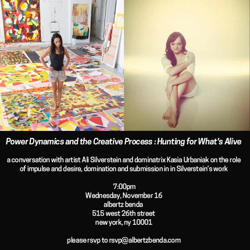 Power Dynamics and the Creative Process : Hunting for What&#039;s Alive - Ali Silverstein in Conversation with Kasia Urbaniak - Exhibitions